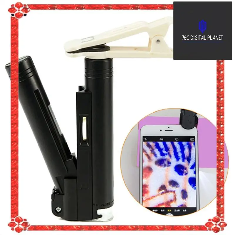 24-Hour Delivery 100X Microscope With Universal Clip Portable Mini Magnifier For Smartphones, Kids Adults Trichodes, Small Objec