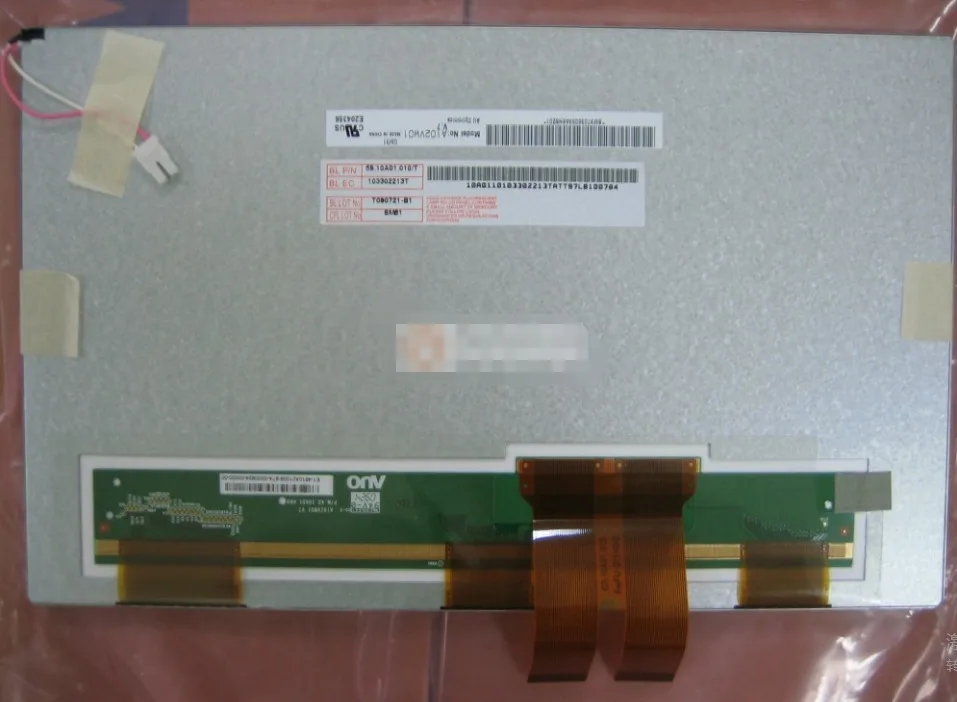 A102VW01 V2 Original brand 10.2 inch LCD Display screen 800(RGB)×480, WVGA 91PPI Parallel RGB (1 ch, 6-bit) , 60 pins FPC10.2
