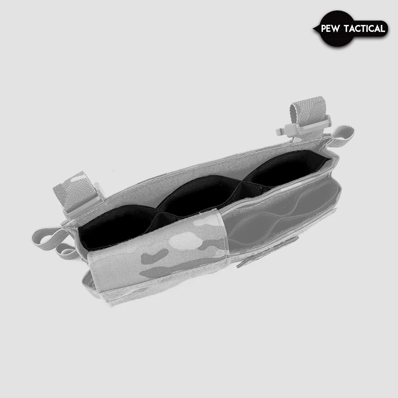 PEW TACTICAL 5.56 Triple Magazine Insert Pouch Elastic Built-in Magazine Holder For Micro Fight MK3 MK4 MK5 Chest Rig