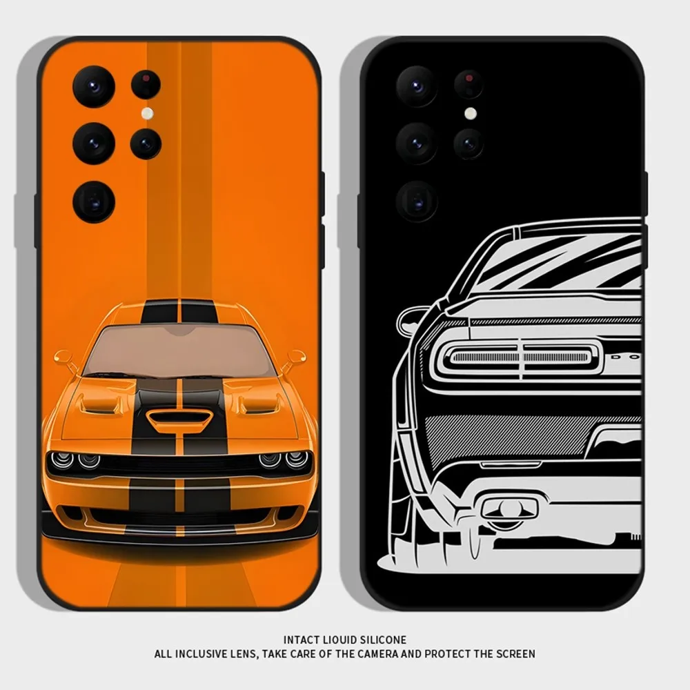 D-Dodge C-Challenger S-RTs Phone Case For Samsung S24,S22 Ultra,S20,S30 plus,S22 plus,S23,S30 ultra 5G Silicone Cover