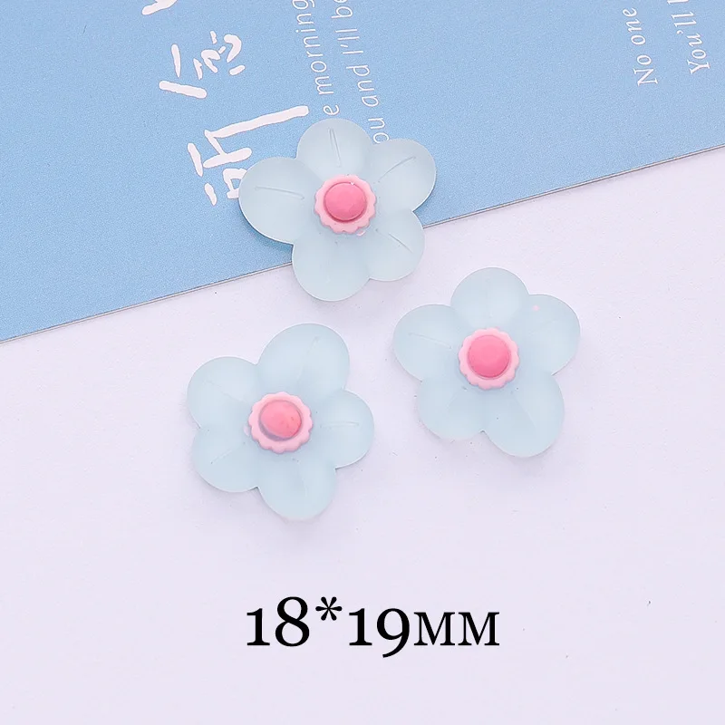 20pcs Resin Flower Cabochons Flatback Lovely Transparent Sunflowers Embellishments for Girls Headwear Decoration Accessories