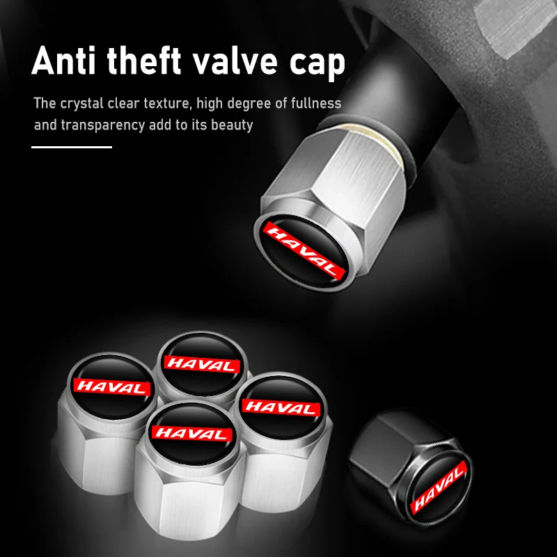 For Haval 5PCS Car Anti-theft Tire Valve Caps Stem Cover Accessories F7 H6 H1 H2 H3 H4 H5 H7 H8 H9 M4 M6 F5 F9 F7X F7H H2S