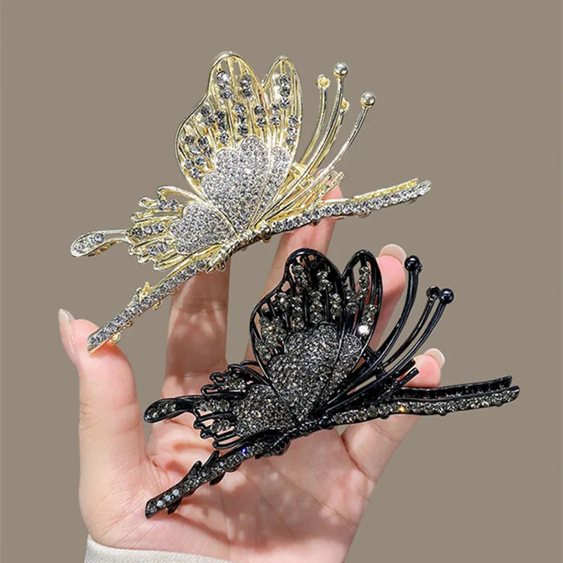 Nowa moda Fine Luxury Metal Butterfly Elegancka spinka do włosów dla kobiet Dziewczyna Akcesoria do włosów Nakrycie głowy Hurtownia