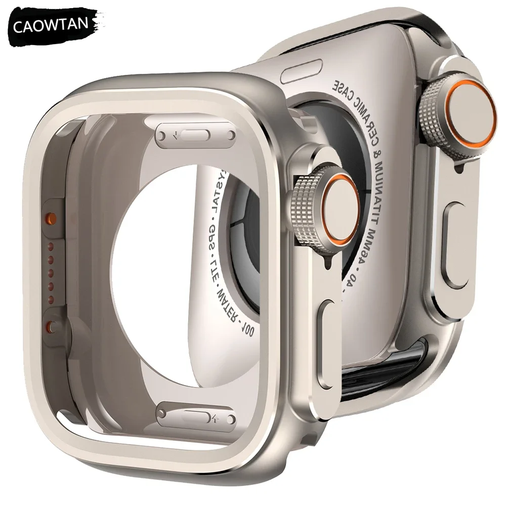 Aluminum Alloy Case for Apple Watch10 46mm Change To Ultra 2 49mm Metal Bumper Frame Cover for IWatch Series9 8 7 6 SE 44 45mm