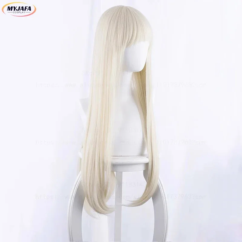 ABC123 جودة عالية Yomozuki رونا شعر مستعار أشقر طويل مستقيم مقاومة للحرارة الاصطناعية الشعر أنيمي تأثيري الباروكات + x;3,f'6,h.7;j