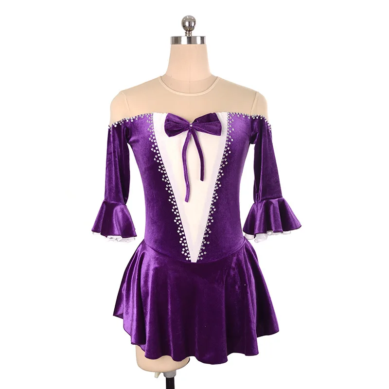 

Customized Children' Adult Figure Skating Dress Girls Performance Dress Competition Grade Skirt Gymnastics Leotard Dance Costume