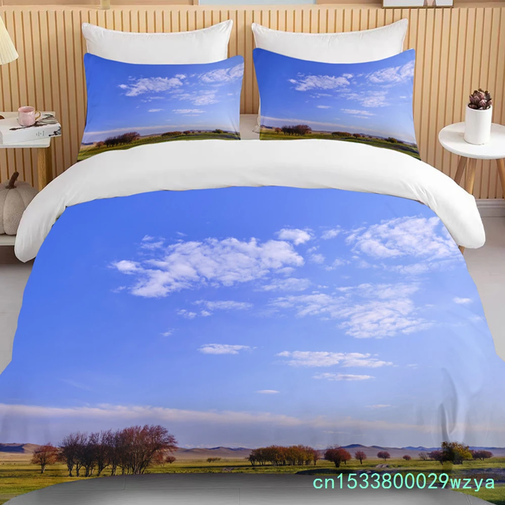 China Grassland European And American King Size Double Bed Children's Bedding  Microfiber Or Polyester Duvet Cover 3 Piece Set