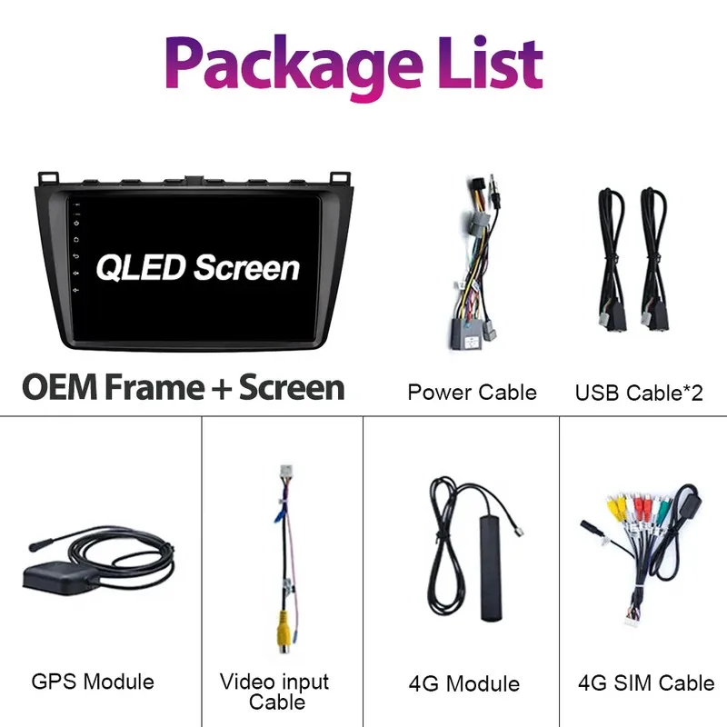 Car Radio Player For Mazda 6 GH 2007 2008 2009 2010 2011 2012 GPS Navigation Android Auto 8 Core Touch Screen RDS 5G Wifi DSP