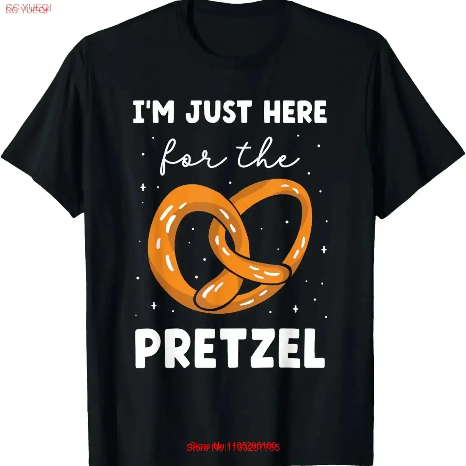 I'm Just Here For The Pretzel Pretzels Brezel T Shirt vintage Washed Casual streetwear Stretched designer clothes Breathable
