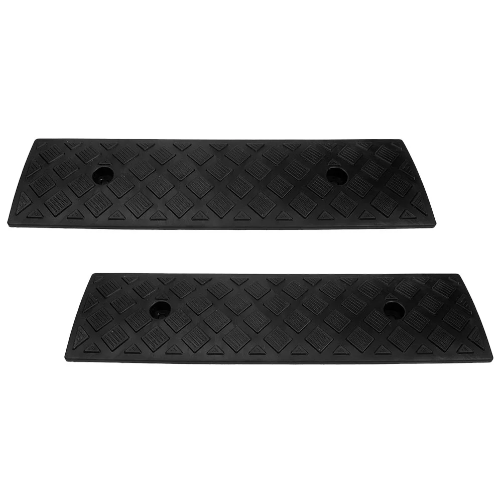 2pcs Rubber Car Curb Ramps Threshold Bridge Tracks Ramps for Driveway Sidewalk