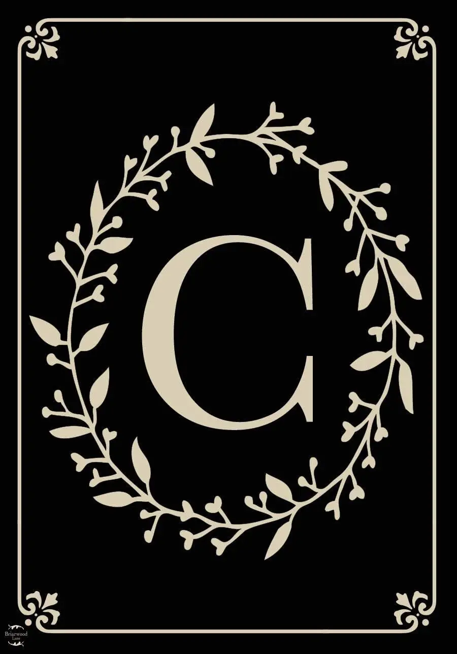 Briarwood Lane Classic Monogram Letter C Garden Flag Everyday 18