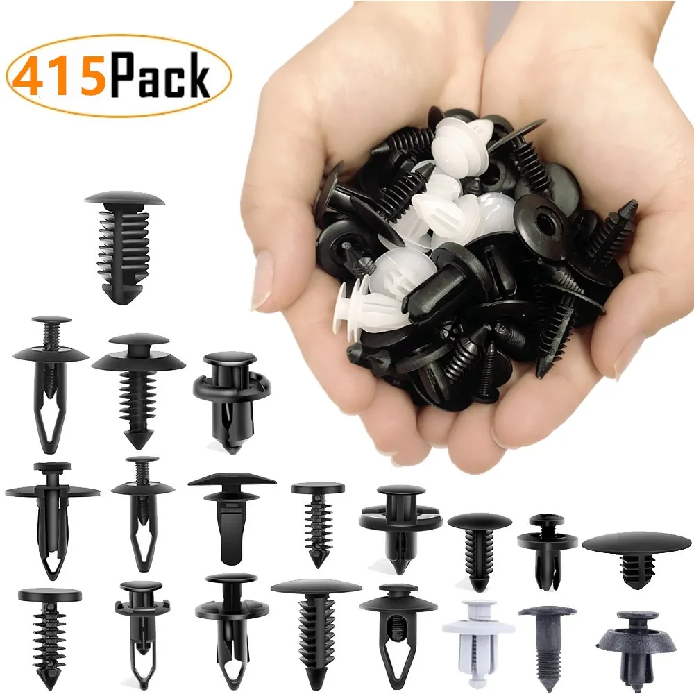 50-415pcs Auto Fastener Clip Car Fender Push Retainer Pin Rivet Bumper for Door Trim Panel Retainer Fastener Kit Car Accessories