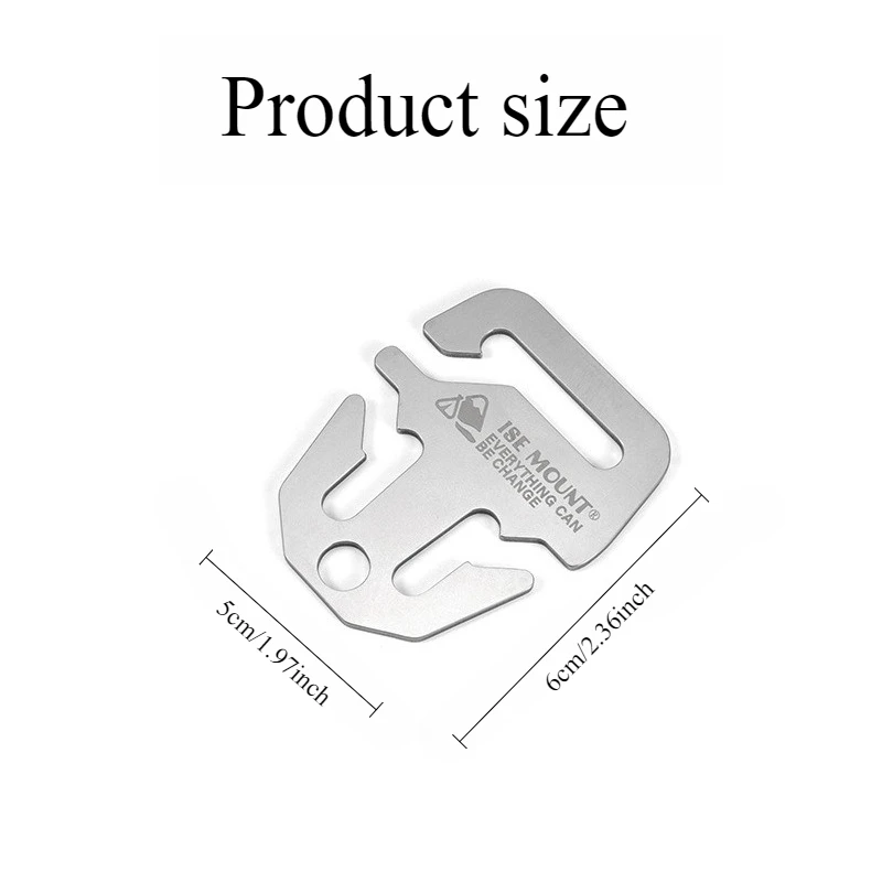 1pc outdoor stainless steel tent fixed buckle for camping accessories, quick installation hook rope lock, safe and reliable.
