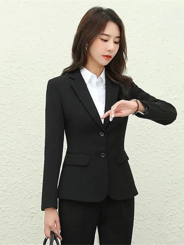 

Женский костюм Slim Fit Long Sve для работы на интервью, осень-зима, Bla Jaet Profional Career, китайский Sle Cleanfit