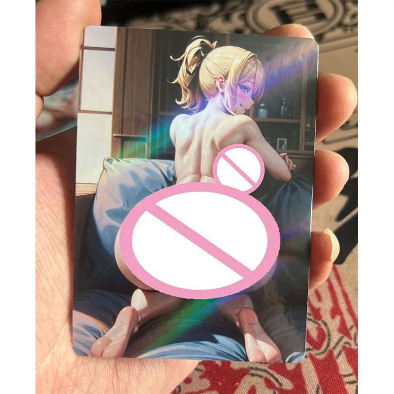 Collectible Cards Boys Games Toys Table Games Birthday Gifts DIY Anime Shenhe Ganyu Hu Tao Nami Boa Premium Flash Card 28PC