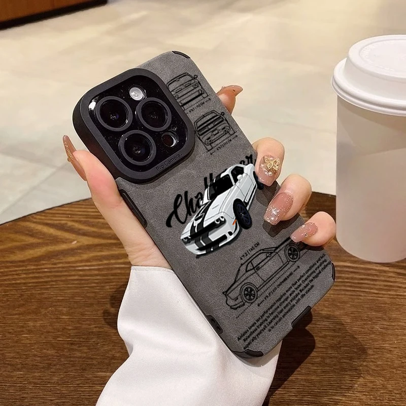 Cool Sports Car Design Phone Case For iPhone 16 17 15 Pro Max 14 Pro 13 12 11 Air XR X XS 7 8 Plus SE 2022 Anti-Fall Soft Cover