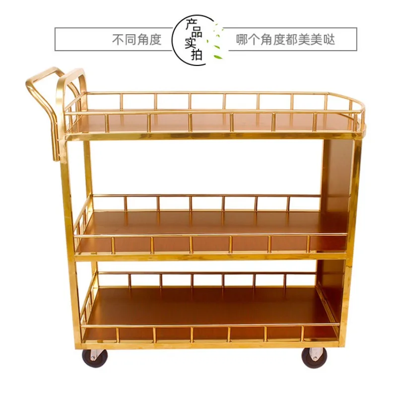 High-end dining car Hotel restaurant Wine cart Mobile trolley Vegetable truck Commercial delivery Tea cake trolley