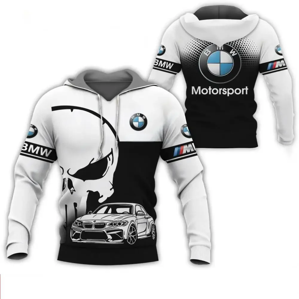 

Новая мода BMW логотип с 3D принтом и длинными рукавами для езды на мотоцикле спортивный пуловер с круглым вырезом повседневная удобная толстовка унисекс