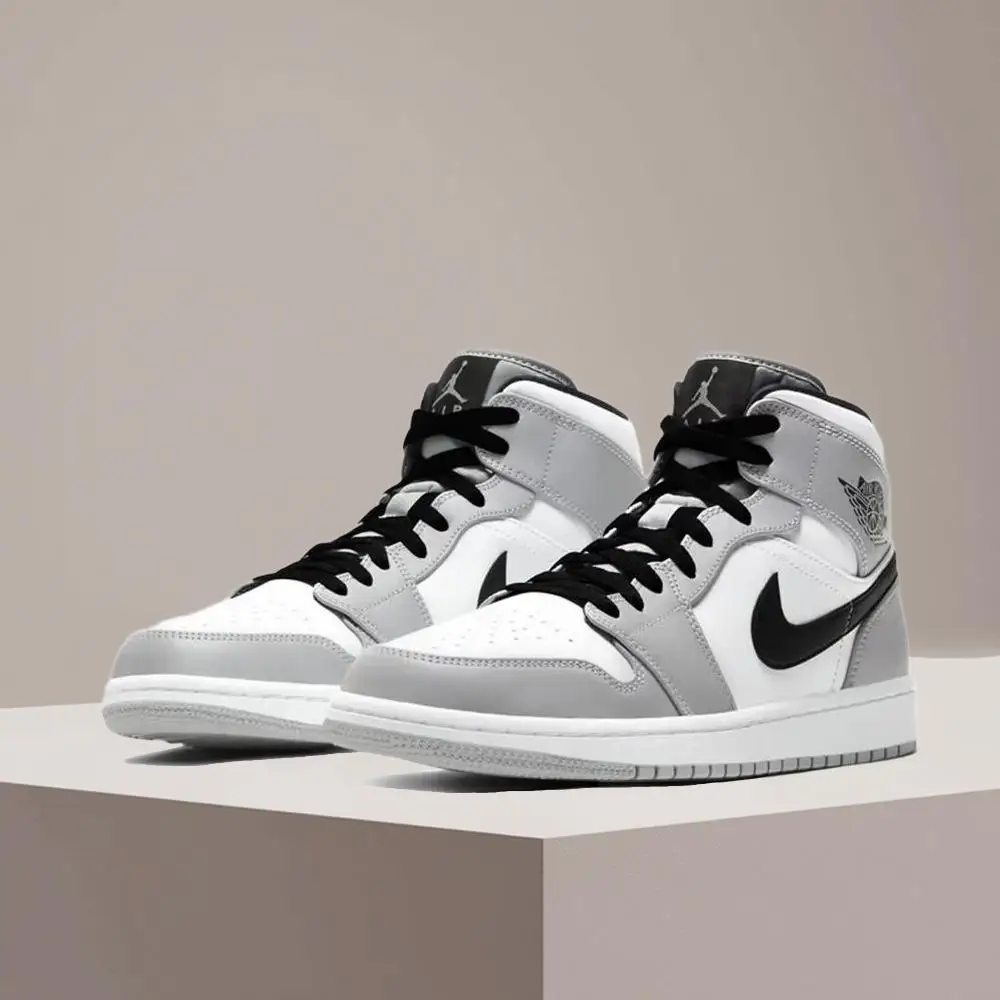 

Кроссовки Nike Air Jordan 1 Mid-Top: прочные, нескользящие, дышащие, с амортизацией, баскетбольные кроссовки 554724-092