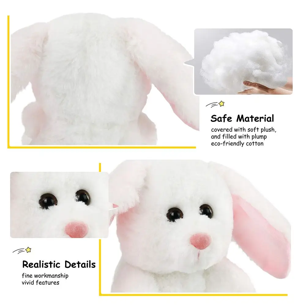 20cm Glow Luminous Bunny Doll Stuffed Throw Pillows Animals Cute Plush Rabbit Cotton Birthday Gift Festival Toy for Kids