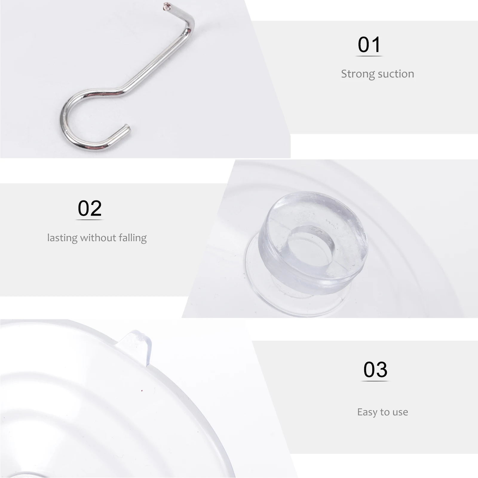 

12pcs Suction Cup Hooks Reusable Bathroom Wall Hook No Trace Household Key Hanger Kitchen Towel Holder Vacuum Storage