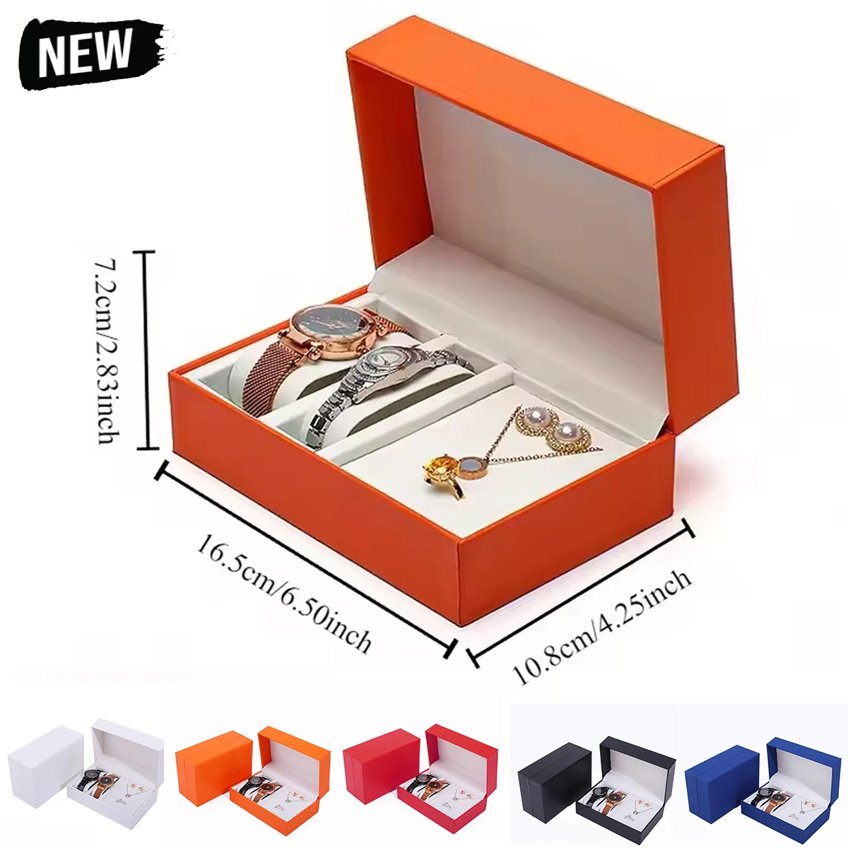 Luxus Pu Leder Uhr Box Frau Mann Geschenk Verpackung Box Uhr Display Halter Uhr Organizer Fall Schmuck Lagerung Box