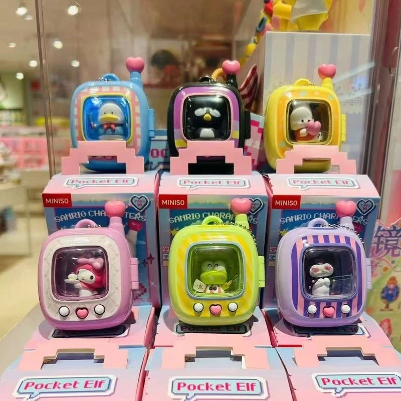 

Sanrio Blind Box Pocket Elf Series Collectible Toys Hello Kitty Kuromi Cinnamoroll Anime Keychain Pendant Kids Gift Customized