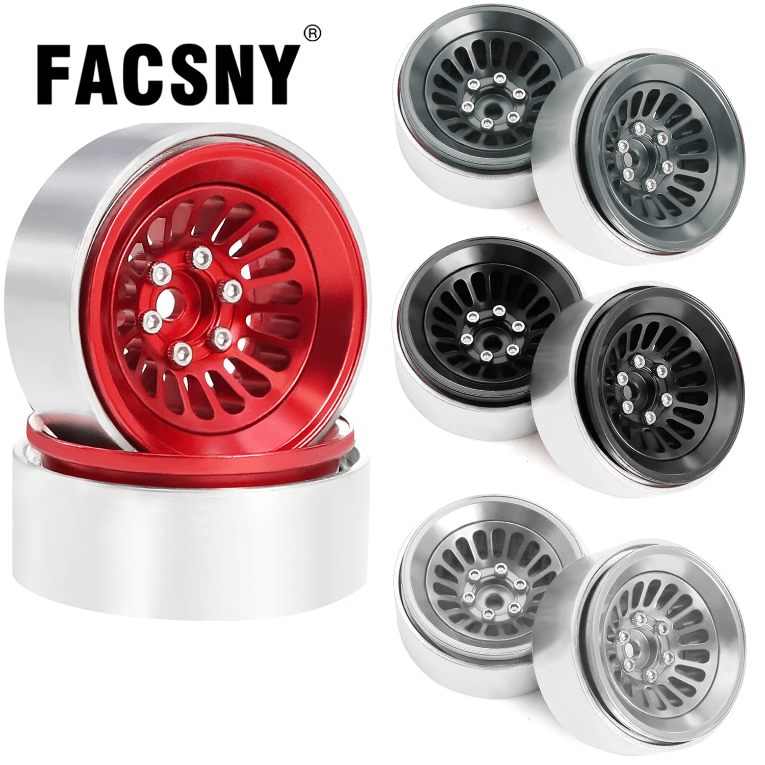 

1.3" CNC Aluminum Beadlock Wheel Rims Hub Tires for 1/24 1/18 RC Crawler SCX24 TRX4M Axial RedCat Ascent-18 AX24 Upgrade Parts