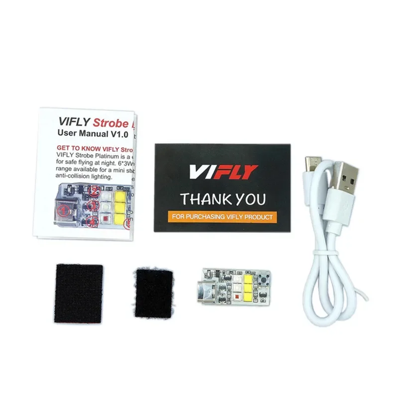 VIFLY Strobe Platinum 4 Color LED Drone Strobe Light Full Kit Anti-Collision Warning Lamp for DJI Mavic Mini2 Air2S