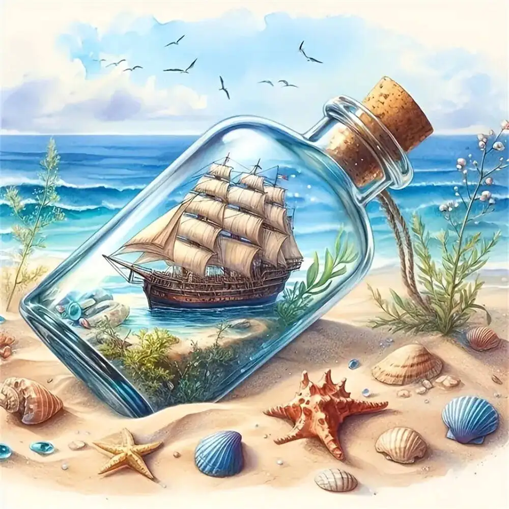 

Jigsaw Puzzle 1000 Pieces Drifting Bottle Pattern Puzzle Home Decor for Adults Game Family Fun Puzzles Educational Toys