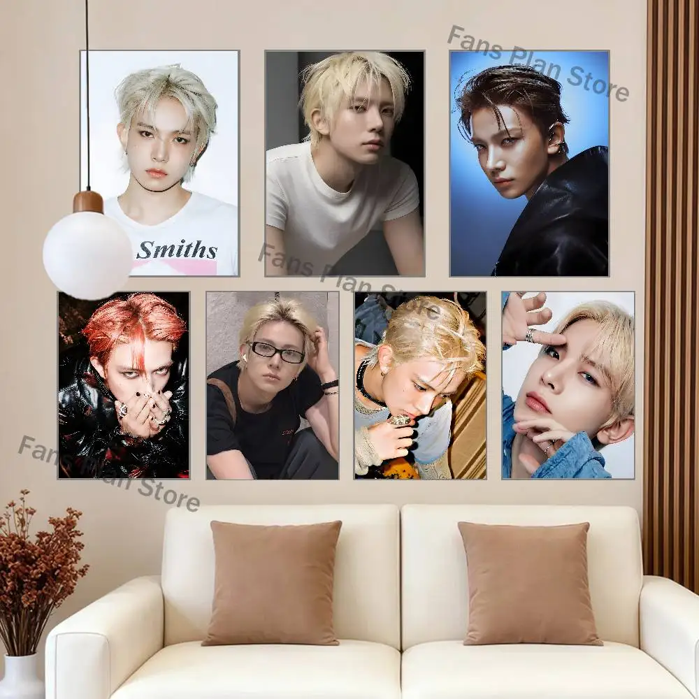 Singer E-Evan H-Heeseung Poster Prints Wall Art Painting Picture Gift Living Room Bar Restaurant Dec Sticker Large