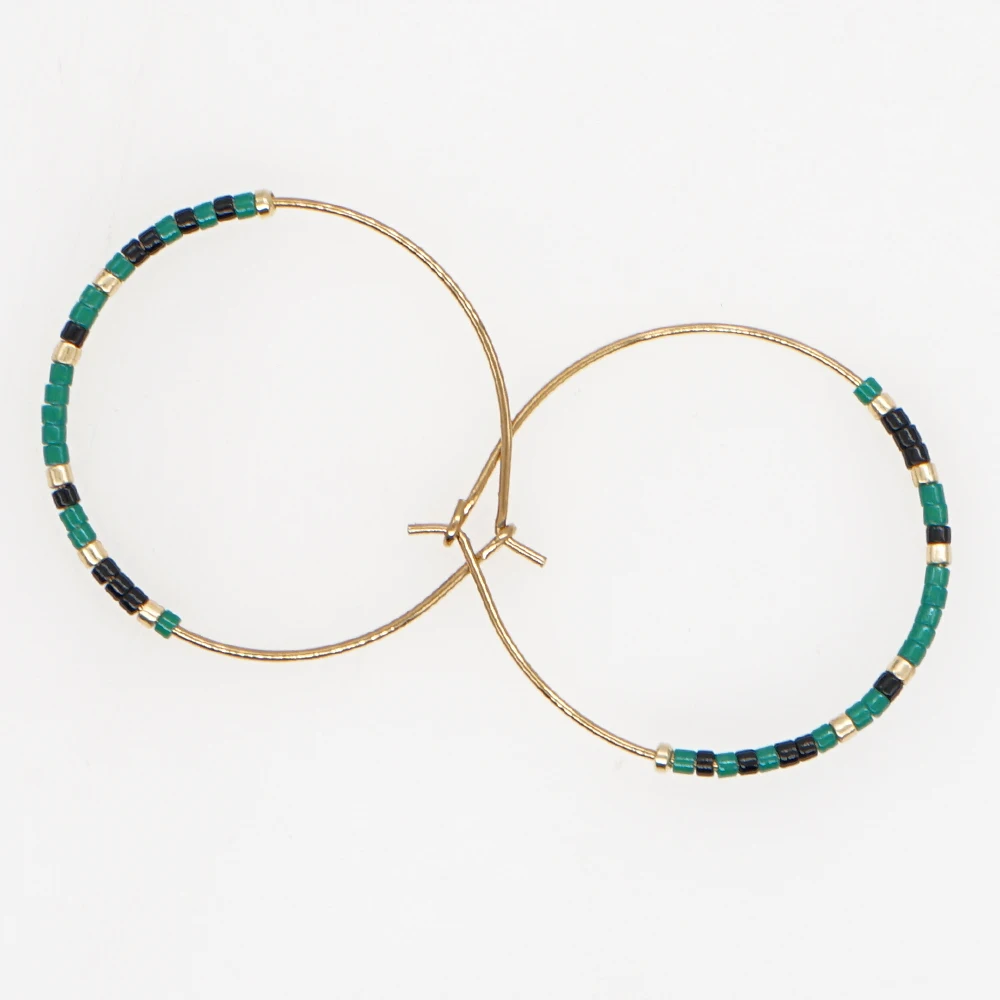 

Go2Boho Beaded Earrings for Women Jewelry Gifts Brincos Simple Hoop Ear Rings Miyuki Seed Bead Earring Gift for Her