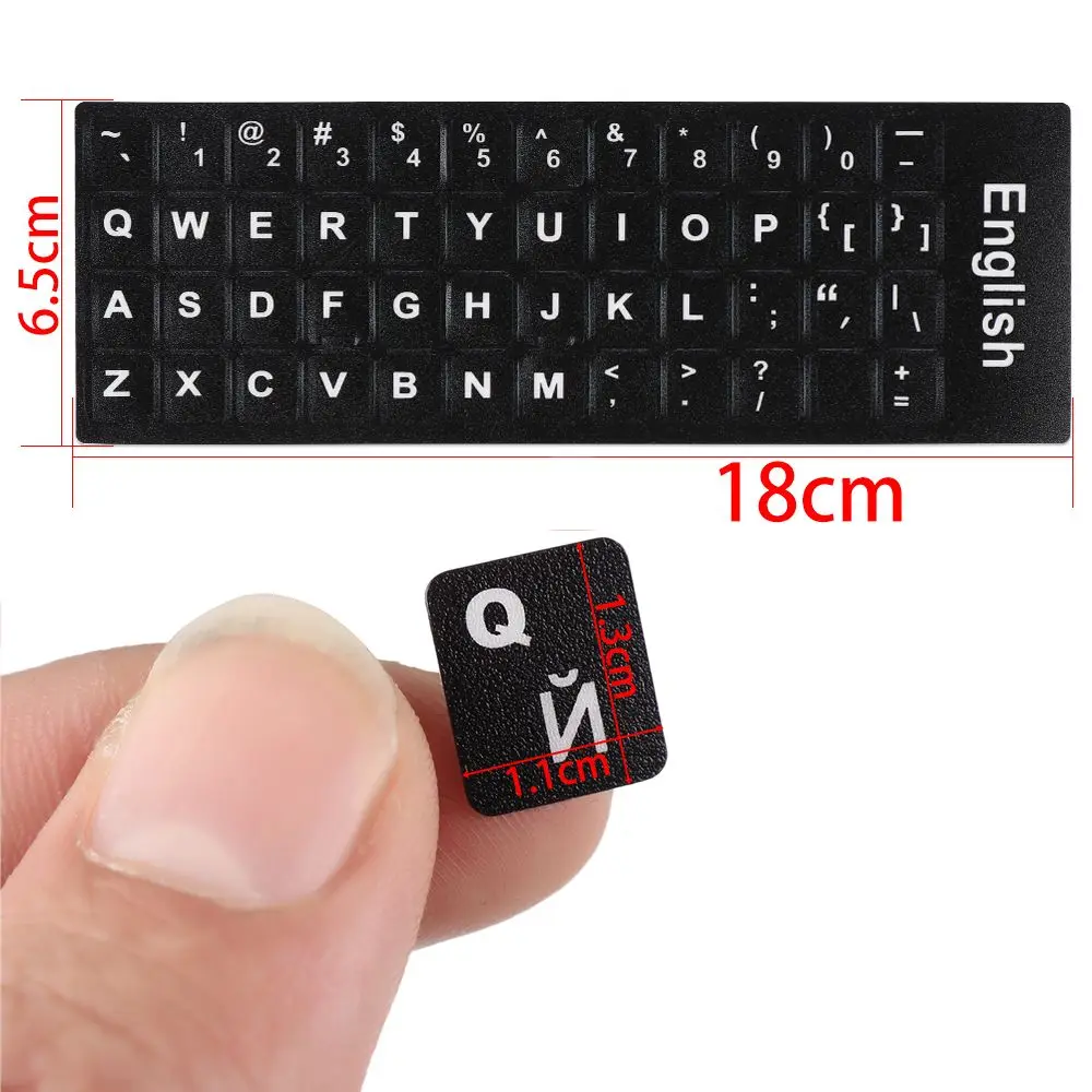 Wear-resistant Keyboard Stickers Spanish/English/Russian/Deutsch/Arabic/Italian/Japanese Letter Replacement For Laptop PC