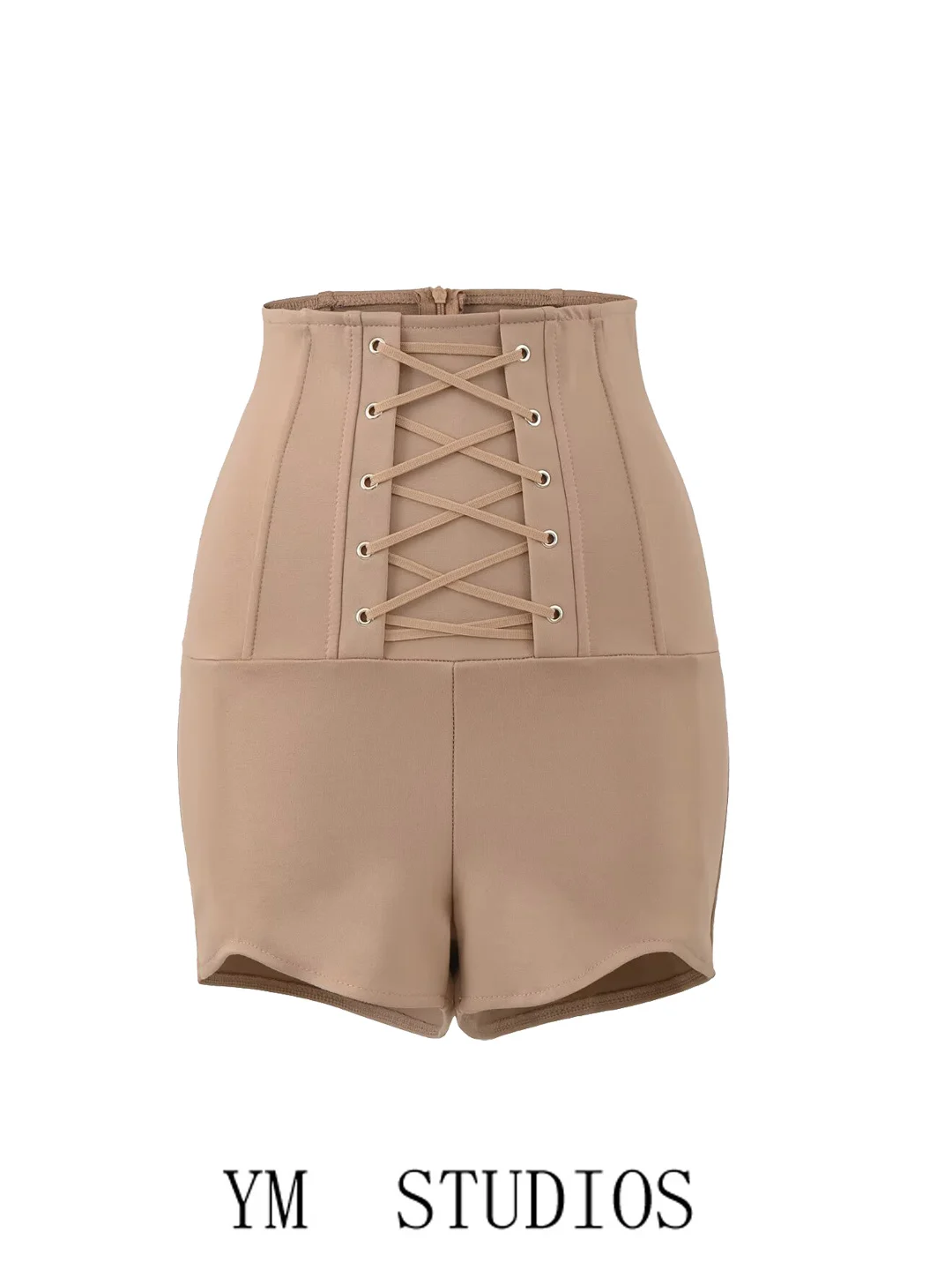 

High Waist Bandage Tummy Control Fishbone Butt Lifting Shorts Women Slimming Hip Enhancing High Elastic Beautiful Leg Pants