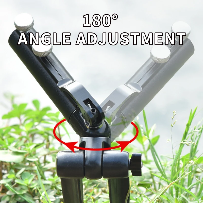 Shawto Aluminum Alloy Universal Fishing Rod Holder Multifunction Bracket 360 Degree Adjustable Fishing Rod Racks Folding Holder view 5