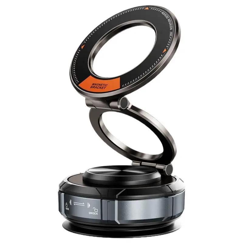 

Cell Phone Car Holder Foldable Magnetic Car Smartphone Stand Vibration Damping 360 Degree Rotatable For Ride-Sharing Drivers