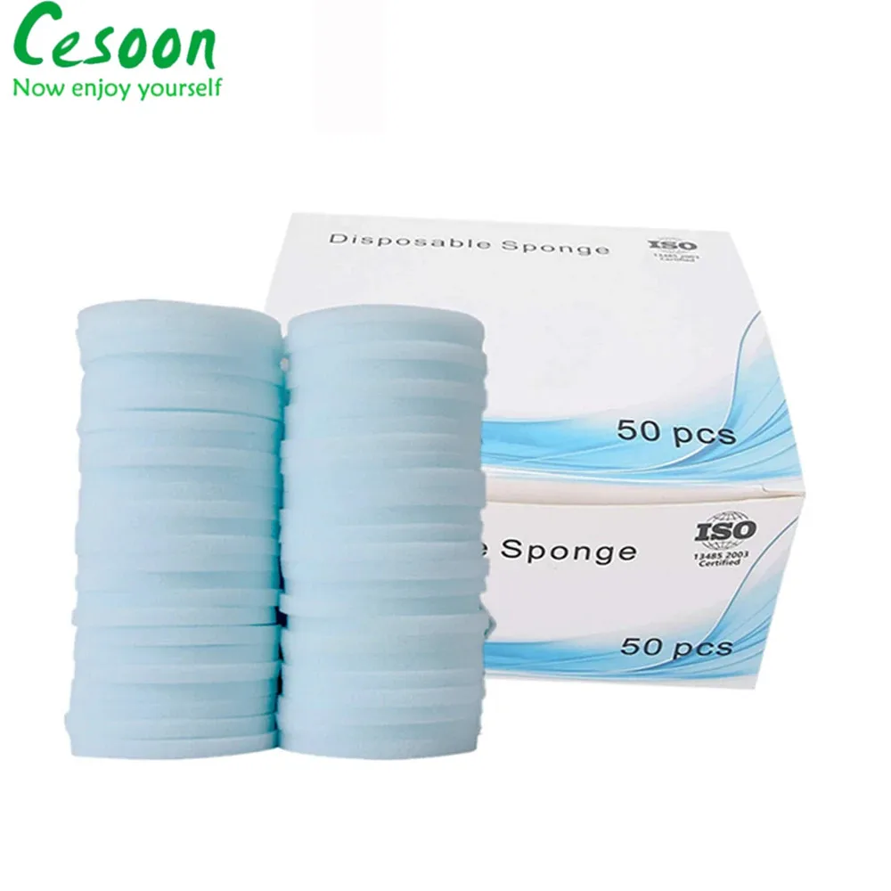 50Pcs/Box Disposable Clean Sponge Pad Soft Dental Endo Files Cleaning Foam Stand Replacement Foam Teeth Whitening Tool Dentistry