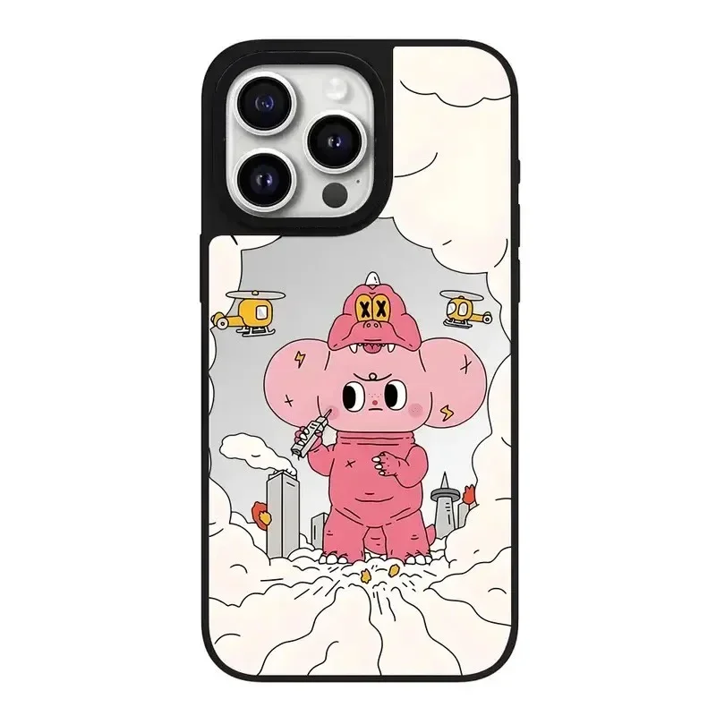 Cartoon Candle Cherry Mirror Magnetic Phone Case Cover for IPhone 11 12 13 14 15 16 Pro Max Case