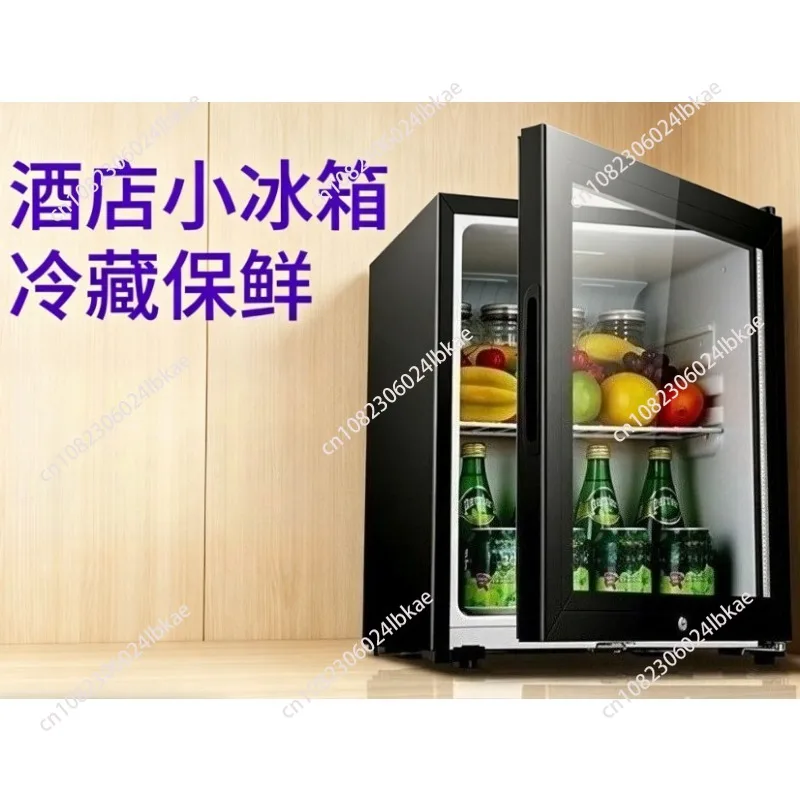 

Home mini fridge ice bar - transparent door, silent operation, hotel room fridge,fresh-keeping refrigerator,wine storage freezer