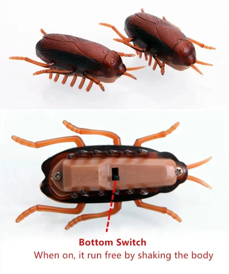 1pcs Cat Interactive Electric Cockroach Toy Simulation Toys Irregular Running Spider Toys for Cats  with Battery Pet Funny Toys