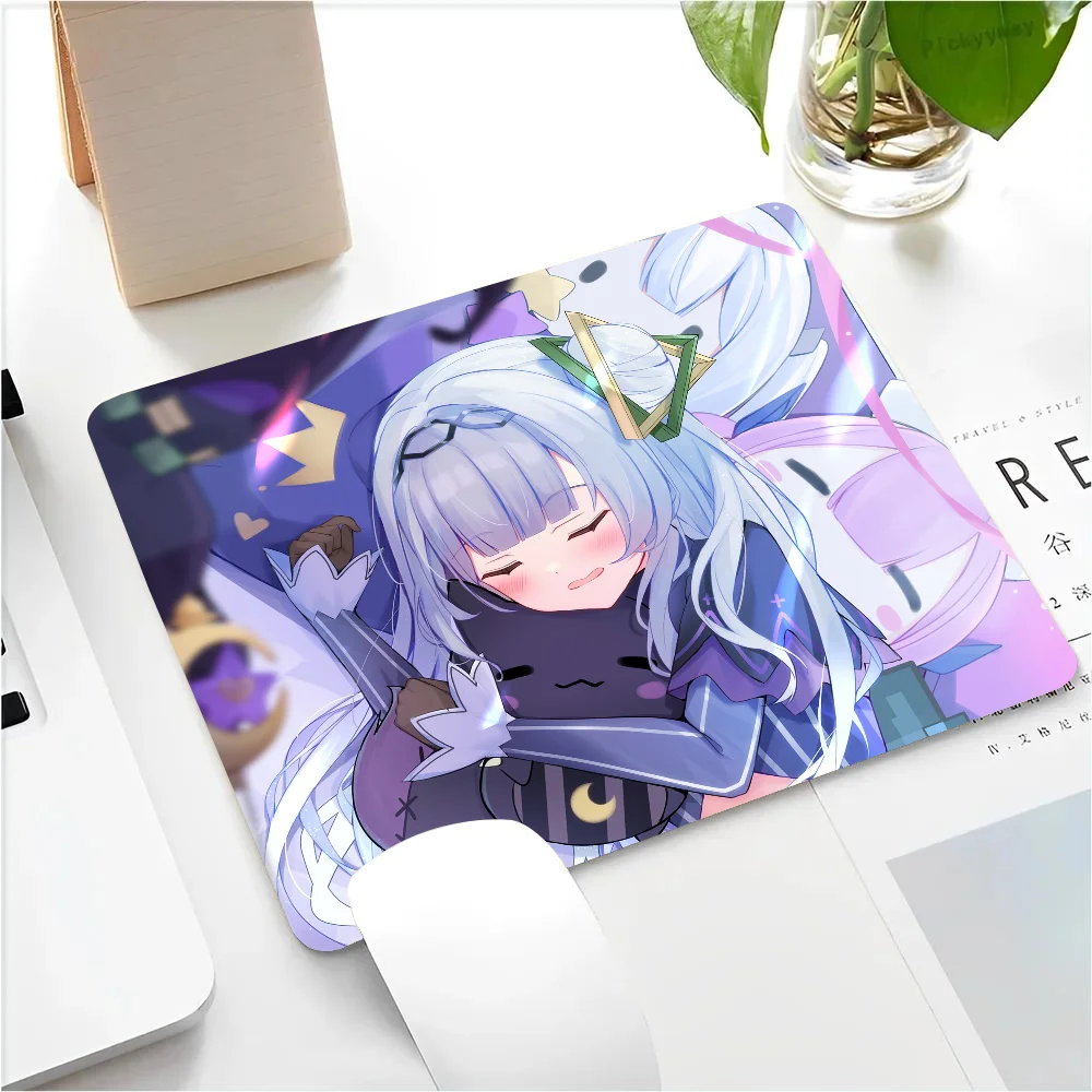 La+ Darknesss Hololive Girl Anime Mousepad Small LockEdge Mouse Pad For Gamers Computer Desk Pad Anti-slip Rubber