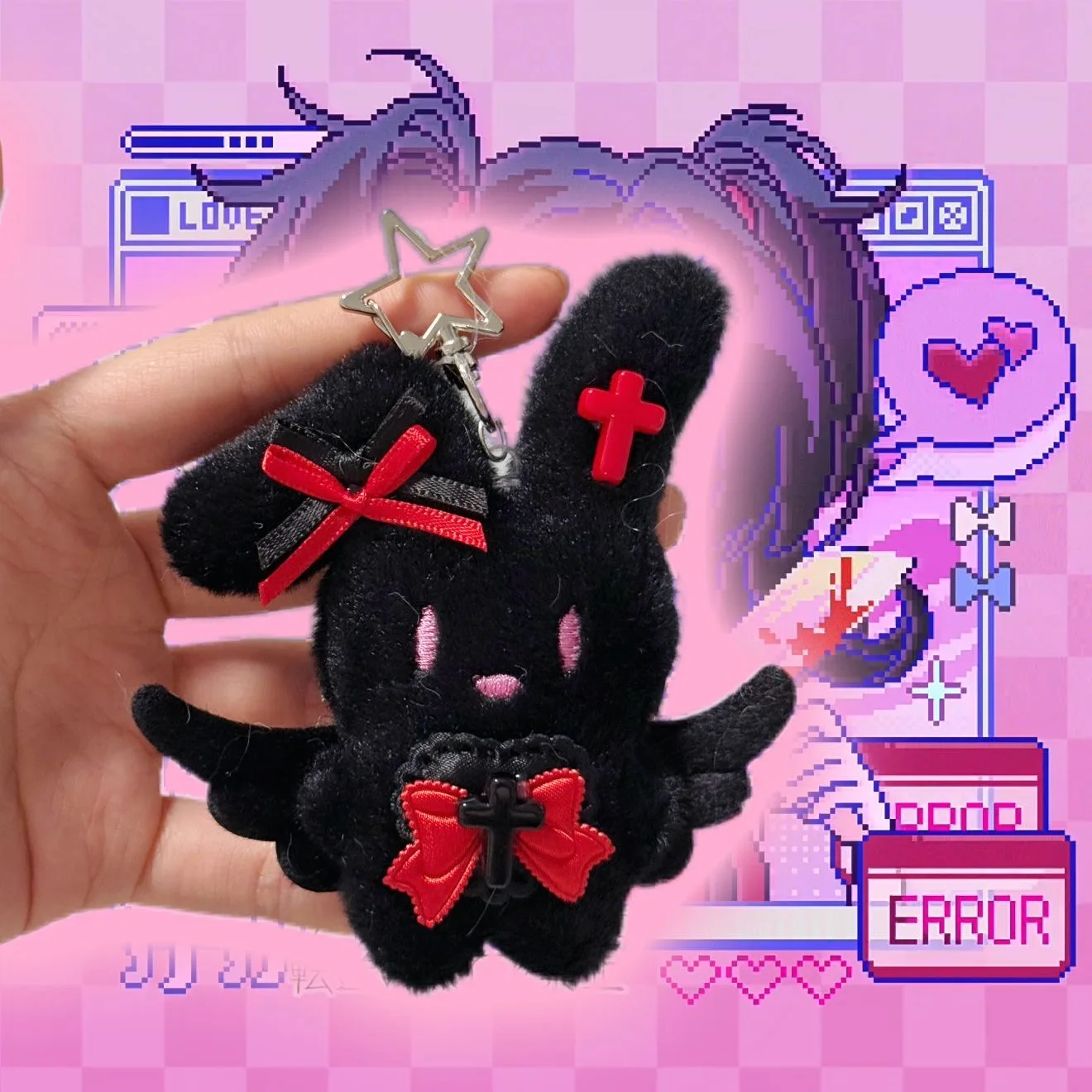 لطيف Bowknot أرنب أفخم دمية مفتاح سلسلة ظهره قلادة زوجين Keyrings لعبة المحتاجة فتاة جرعة زائدة كانجيل تأثيري اكسسوارات
