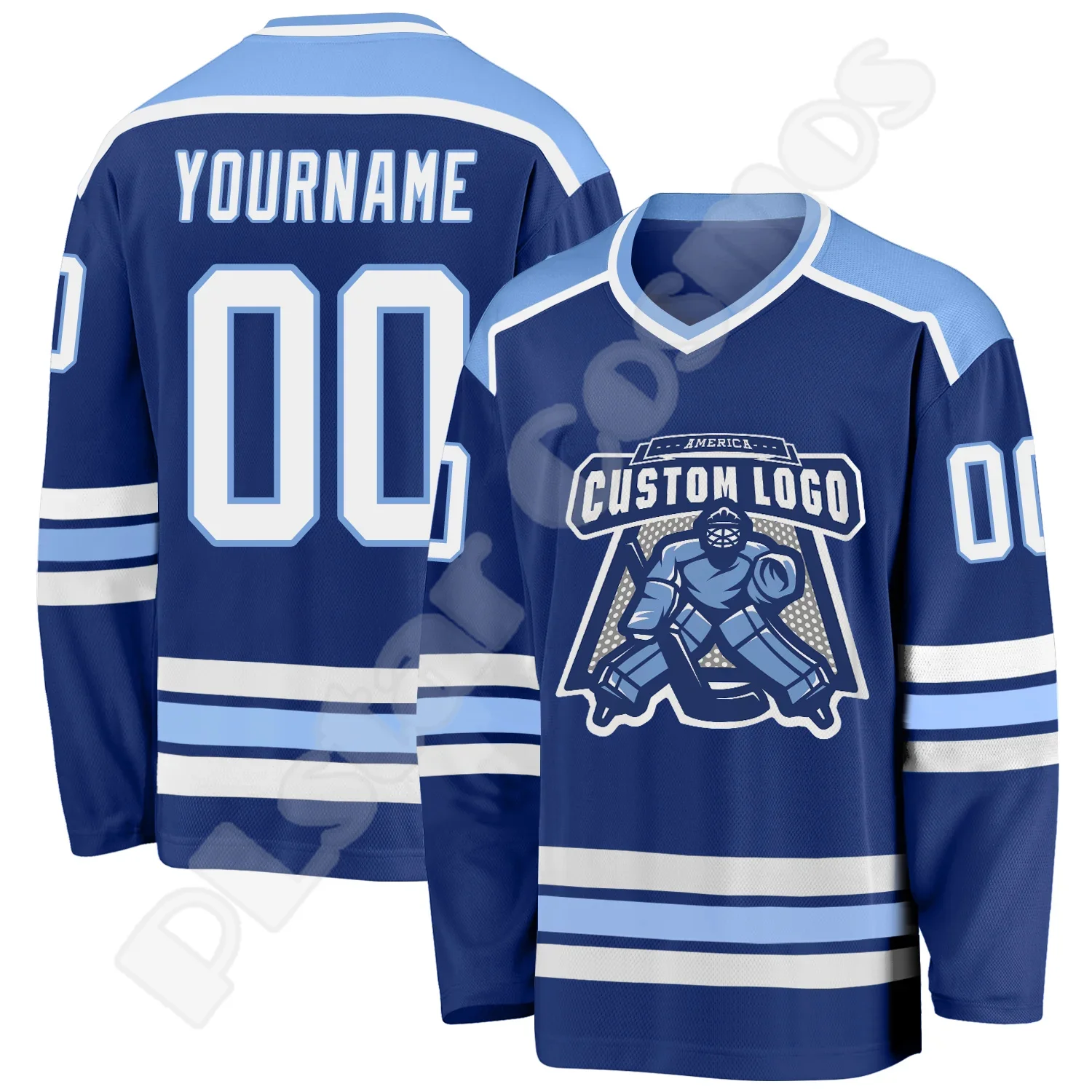 Hockey Jersey Custom Name Team Logo Number Colorful Pullover Vintage Retro Long Sleeves 3DPrint Harajuku Casual Sweatshirts X19