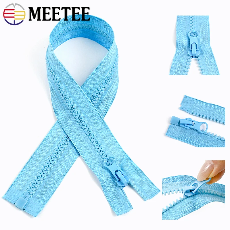5Pcs 5# 40-120cm Resin Zipper Tape Garment Luggage Open-End Zippers Tent PencilCase Closure Zip Repair Kits Sewing Accessories