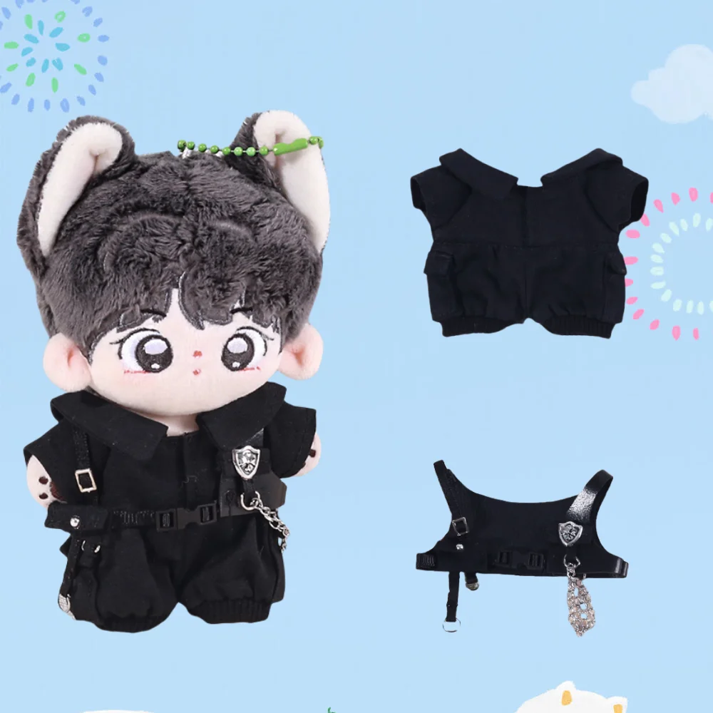 Cotton Dolls Clothing 10CM Plush Doll Clothes Korean Style 2-Piece Set Fashionable Handsome Doll's Clothes Hot Sale in Korea