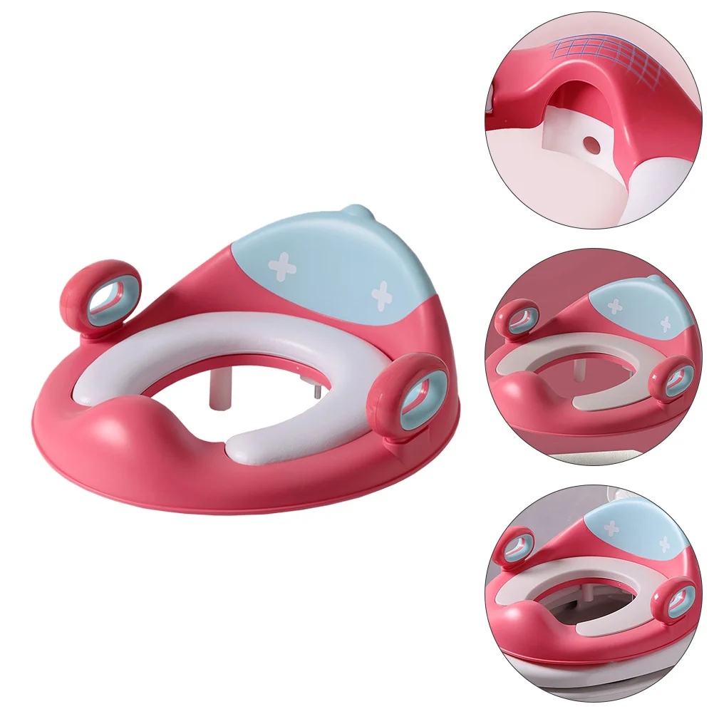 Kindertoilet Anti-spat met veiligheidshandvatten Afneembare zindelijkheidstrainingszitje voor peuters Babytoiletpad Opvouwbare peuter