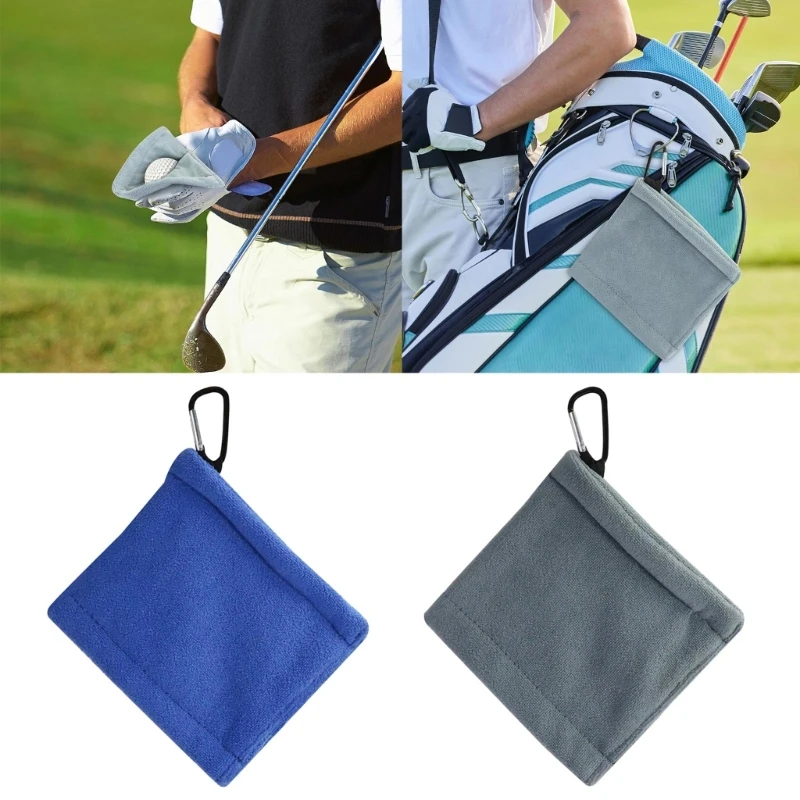 Golf Ball Towel Microfiber Golf Towel with Carabiner Clip Golf Head Clean Towel