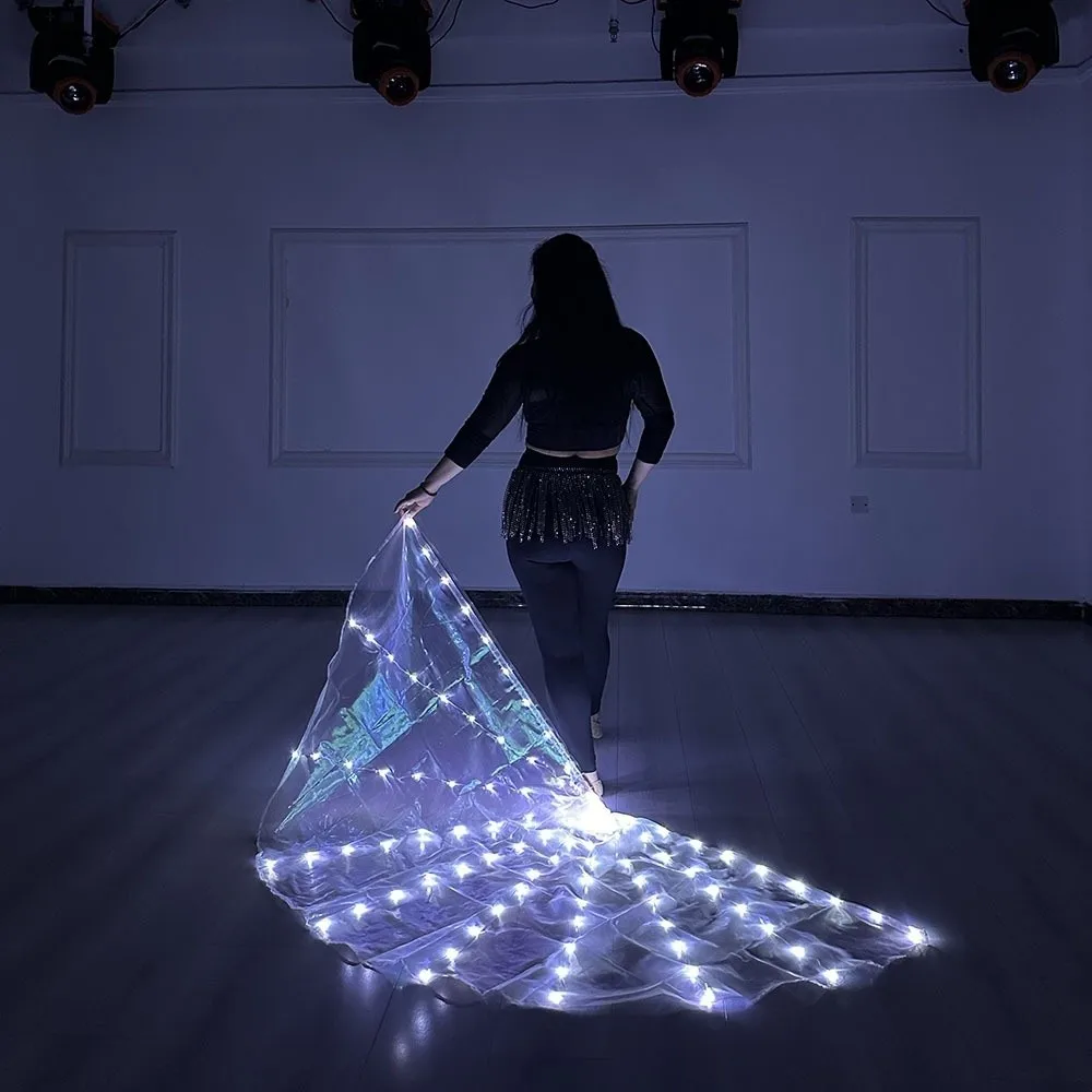 180*90cm LED 예배 깃발 반원형 LED 조명 공연 깃발 발광 댄스 연습 소품 교회 예배용