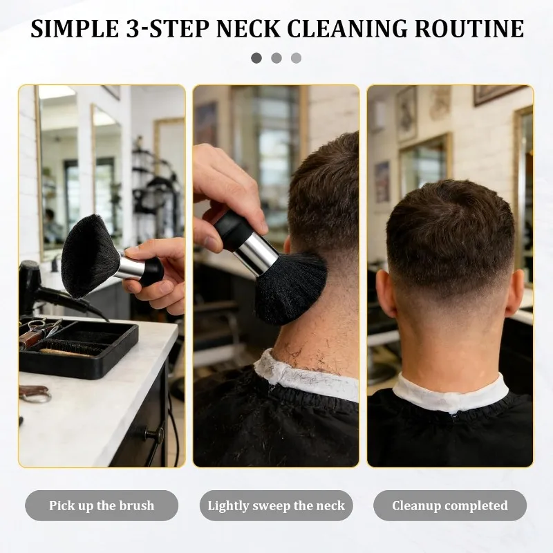 Professional Barber Styling Hair Cutting Tools Set Fine Mist Spray Bottle Soft Neck Duster Brush Hair Scissors Comb Salon&Home