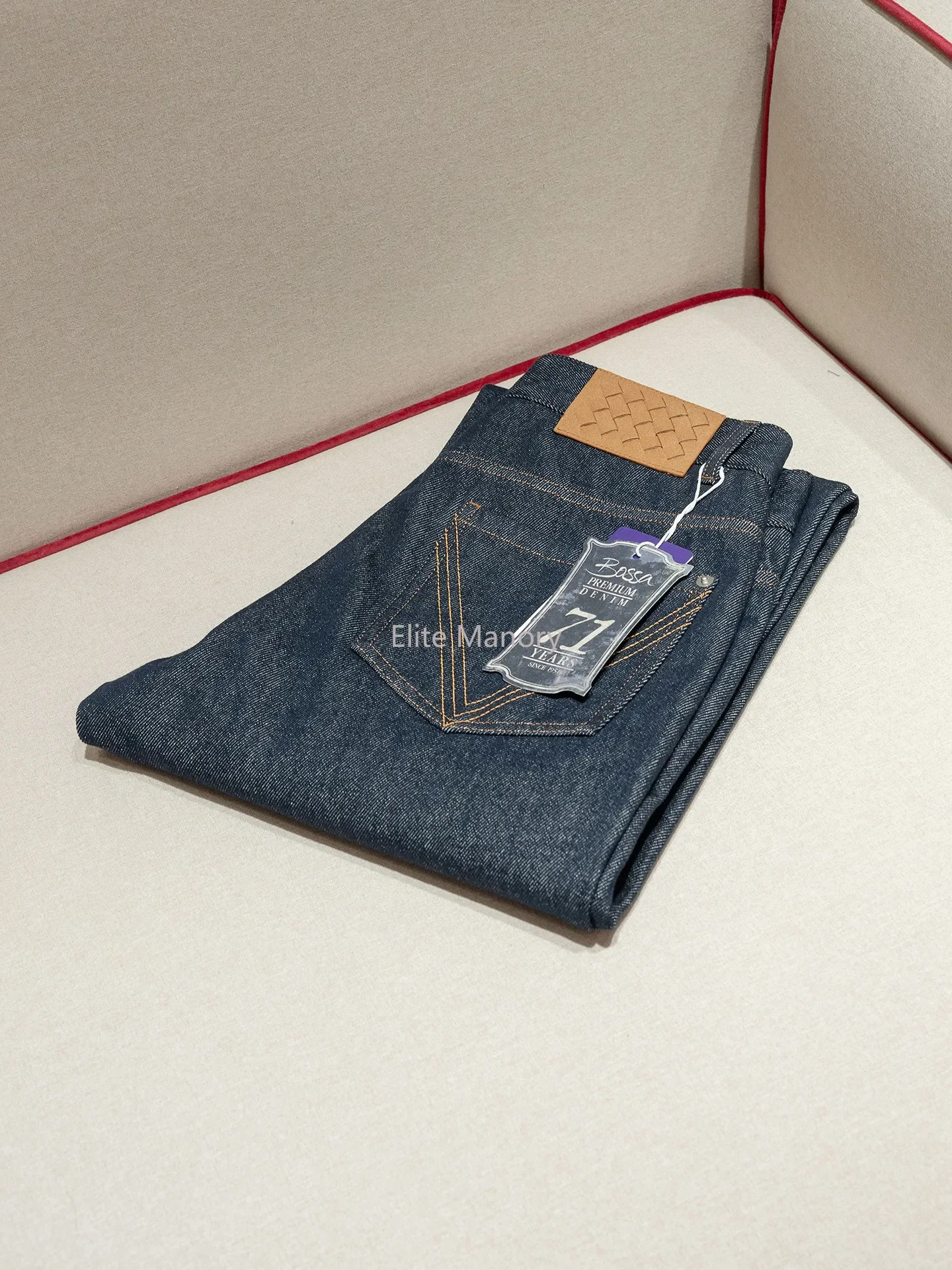 [Turkish Fabric] 14 ounces washed classic original cow loose straight jeans men
